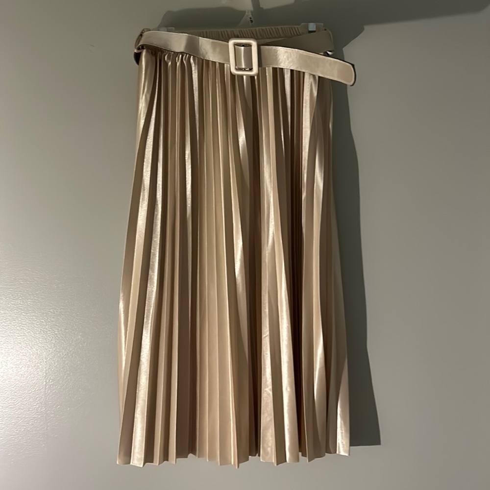 Metallic Midi Skirt